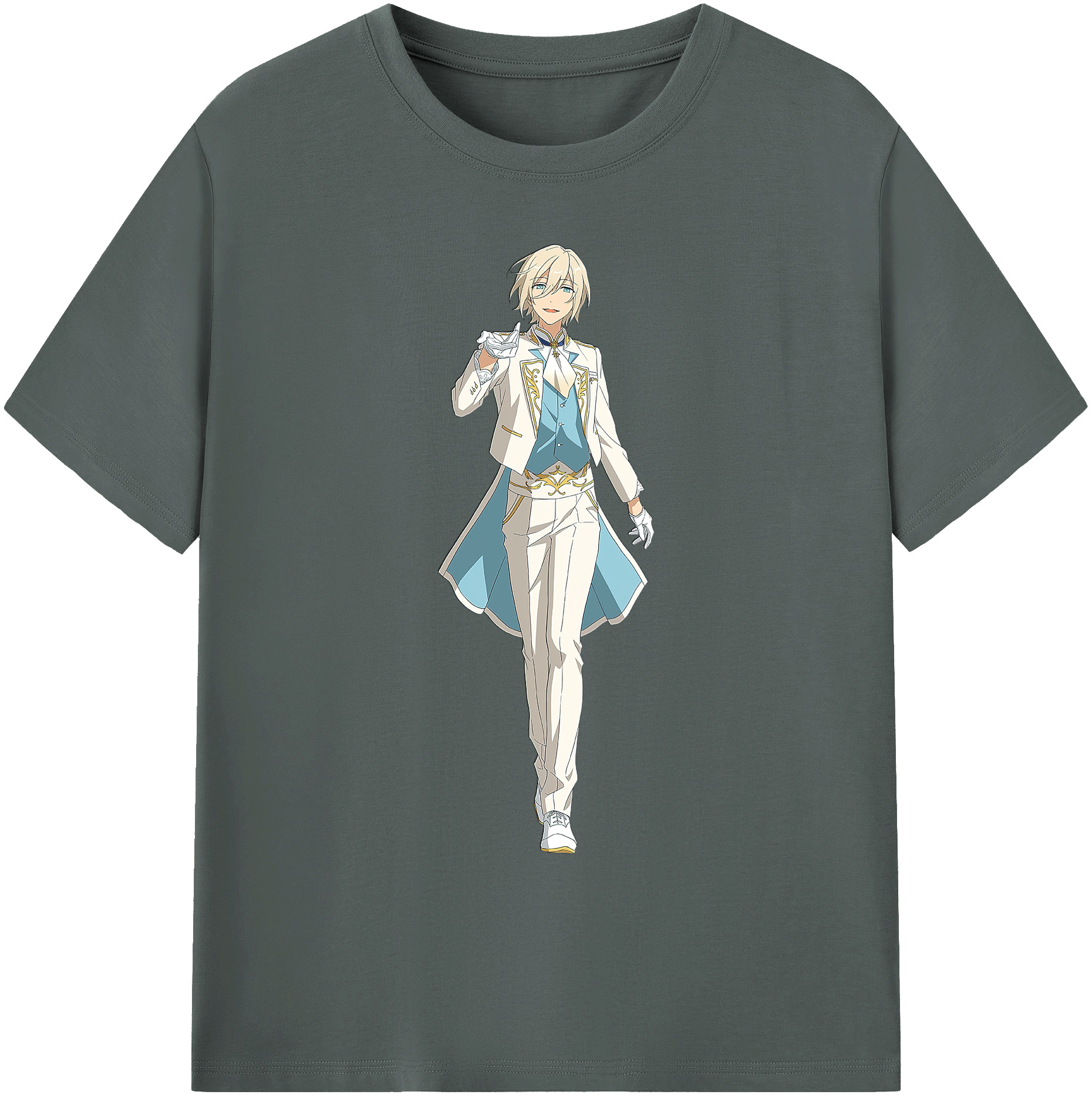 （画像用） あんさんぶるスターズ! Ensemble Stars 綿100％ メンズ半袖Tシャツ｜肌触りやわらか＆通気性